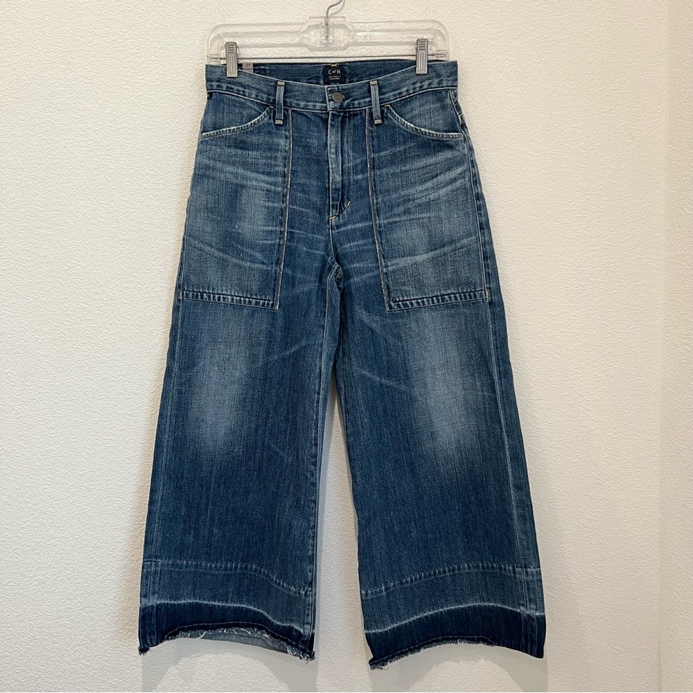 Citizens of Humanity Womens Melanie Cropped Wide Leg Jeans Size 27 Cotton - Picture 6 of 15